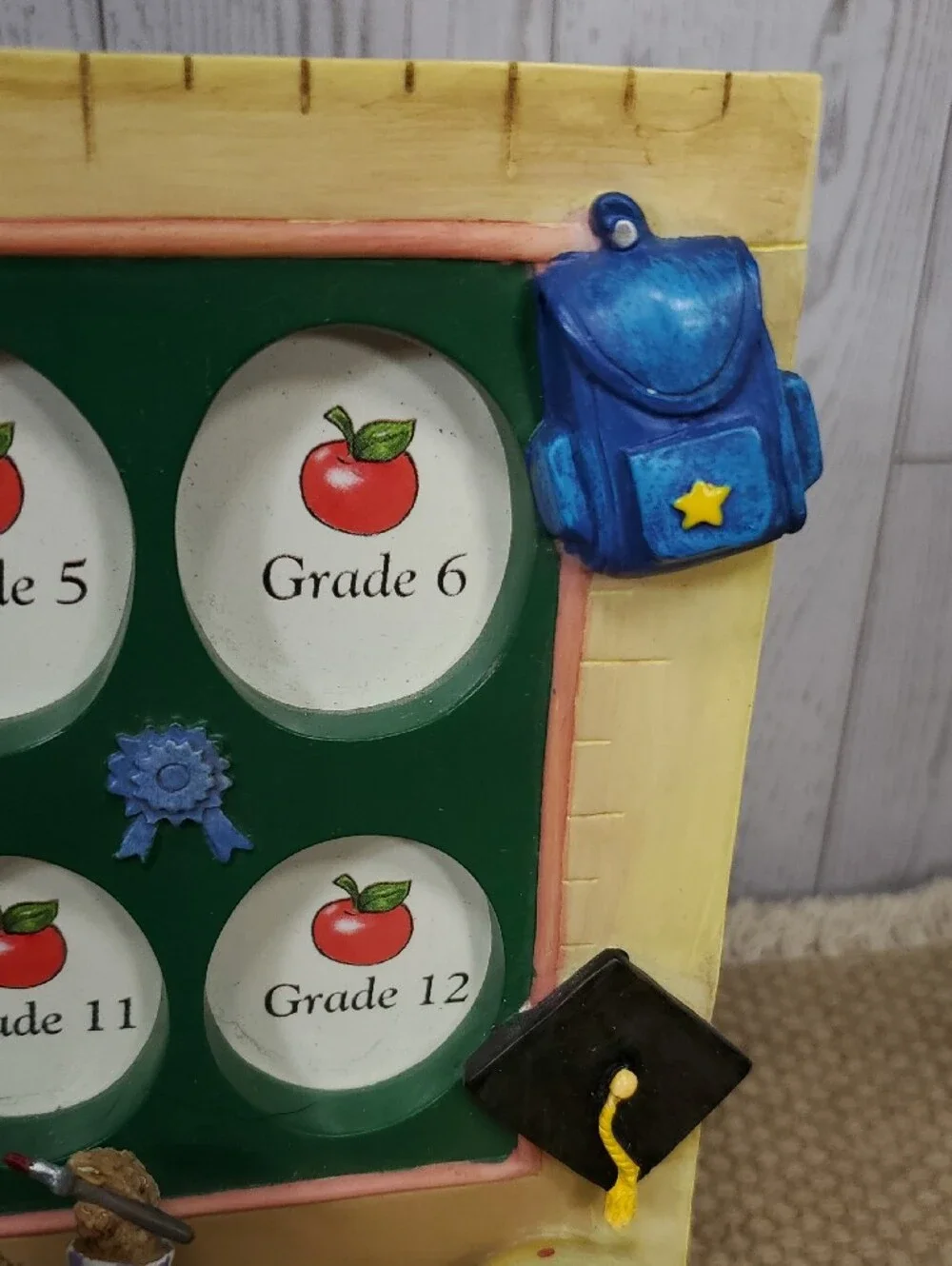 School Days Picture Frame Bear and Bunny Grades 1-12